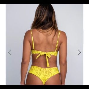 Yellow leopard tulum kate top